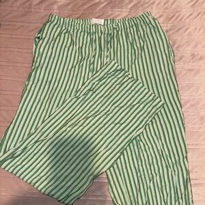 Brand new green and white striped pants!